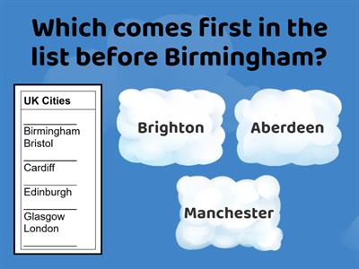 Alphabetical Order 2 - Trinity Entry 2 Reading