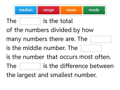 Kickstart Mode, Median, Range, Mean