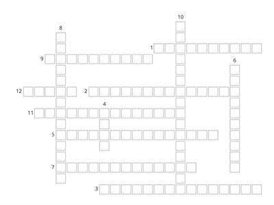 Free-time activities crossword 