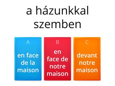 les prépositions de lieu, LECON 6, FEE1