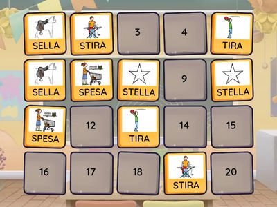 Memory /s/ in gruppo consonantico e non. Pittogrammi: ARASAAC