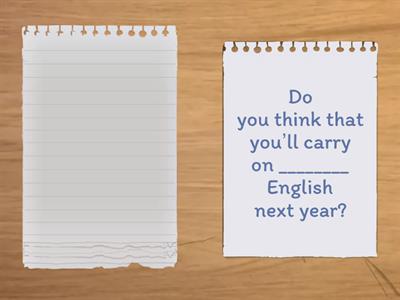 verbs followed by gerunds - practice