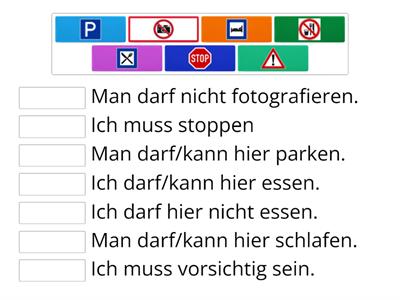 Modalverben dürfen/nicht dürfen und können