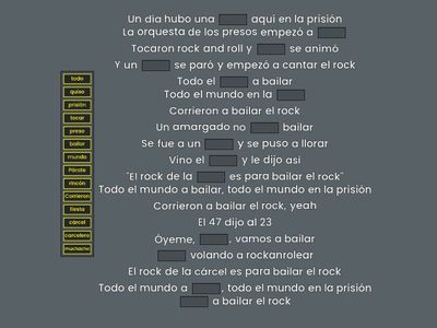 CANCIÓN EL ROCK DE LA CARCEL
