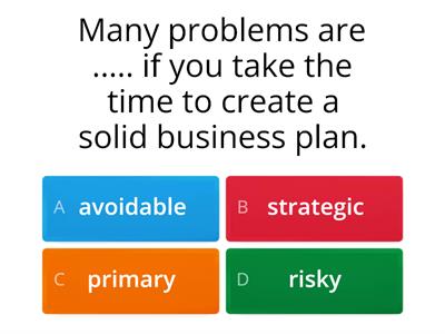 Business Plan - MCQs