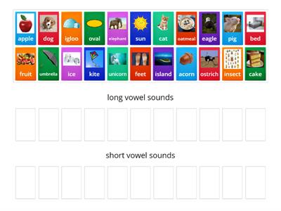 long vowel sounds & Short vowel sounds 