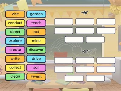 Word formation Nouns - er - or