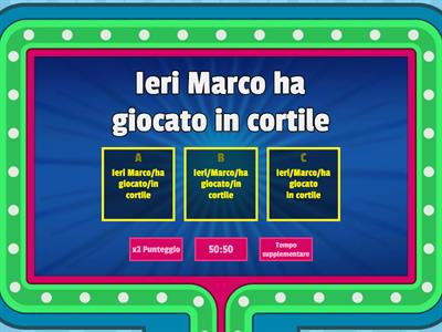 Dividi correttamente in SINTAGMI