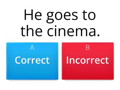 Present Simple - Correct / Incorrect