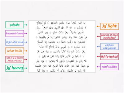 (سورة البقرة  (مراجعة احكام تجويد )