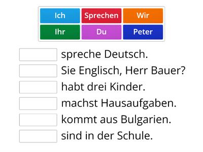 DaZ A1.1 L2 Verbkonjugation (leicht)