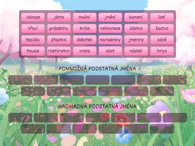 Pomnožná a hromadná podstatná jména