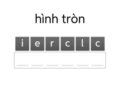 Shapes"Vietnamese to English" Spelling