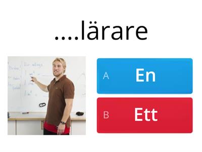 Substantiv - en eller ett