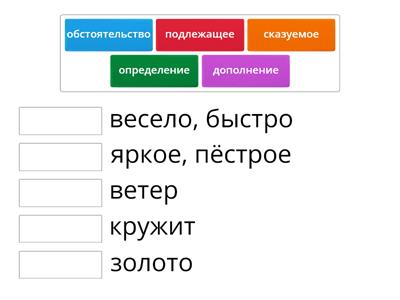 Главные и второстепенные члены предложения