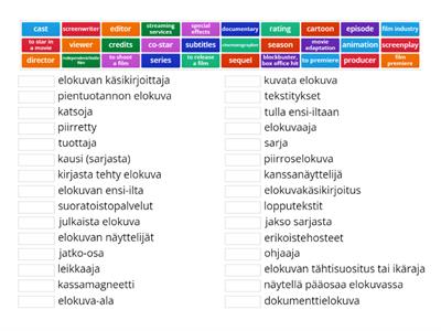 ENA3 TV and Film Vocabulary (Studeo: Visual Arts and Cinema)