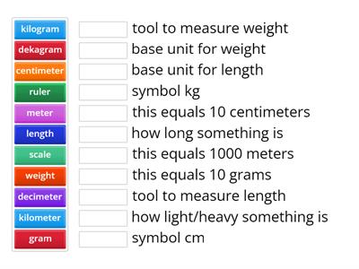 Me2a Science Metric System