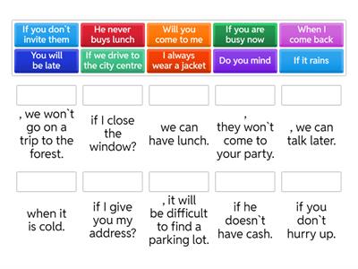 Zero and First Conditional