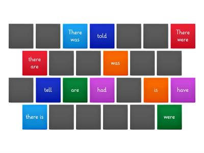 Past simple verbs - Pair match