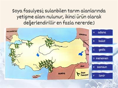 kpss coğrafya tarım test