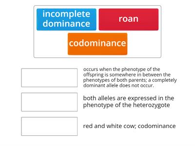 Co and incomplete dominance