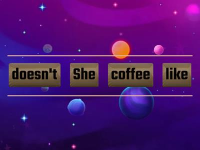 Unscramble - Present Simple A1 