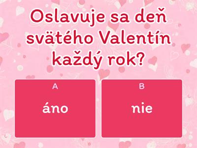 Legenda o sv. Valentínovi - kvíz