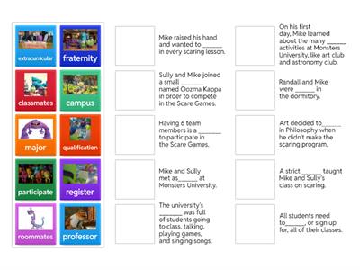 Monsters University - Vocabulary