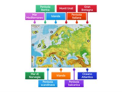 Geografia - Principali elementi dell'Europa fisica