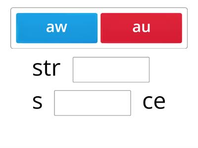 au or aw spelling quiz