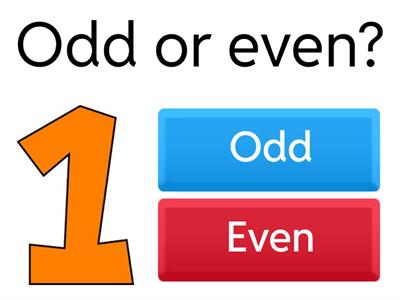 Odd and Even Numbers