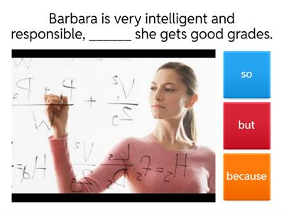 Linking words (so, and,but, because)