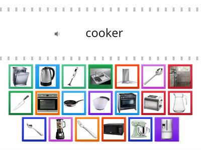 Kitchen appliances and cutlery