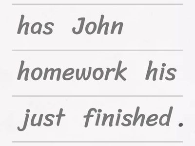 Present Perfect (Ordering)