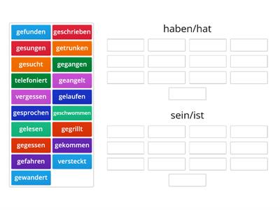 Perfekt - haben/sein 2.