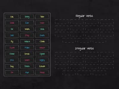 6th Grade Unit 7 Holidays Regular-Irregular Verbs