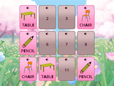 Memory game- School objects