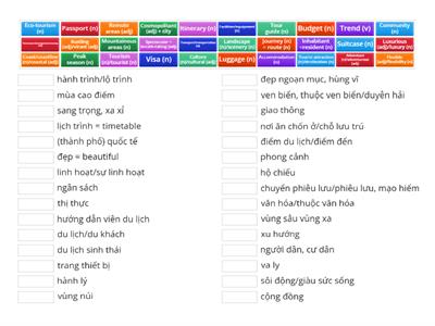 Topic 7: On the move/traveling/tourism