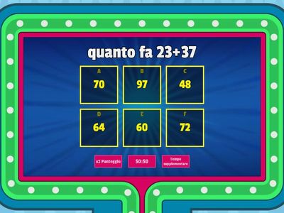 addizzioni 3° elementare