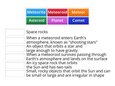 Components of the Universe - 6th Grade