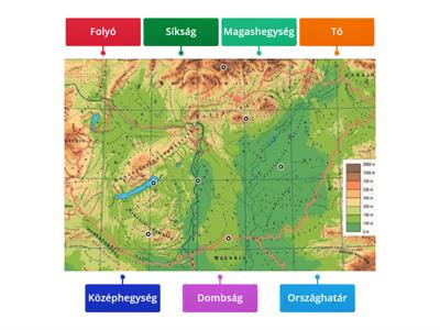 A felszín ábrázolása a térképen 1.