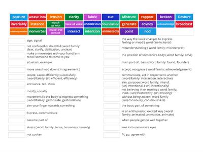 Language cert C2 Mastery Unit 5 Vocabulary