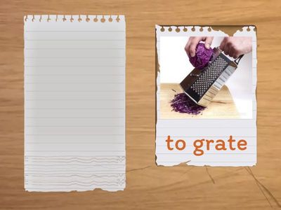  E8 U3 cooking actions cards