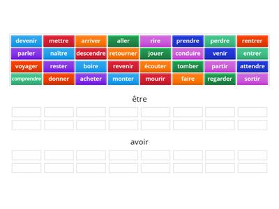 Passé composé:  être ou avoir?
