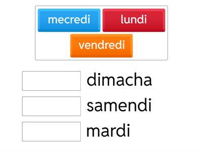 Los días de la semana