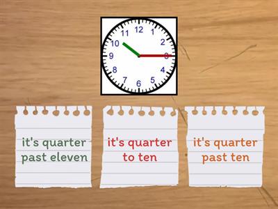 ESL Telling the time - quiz