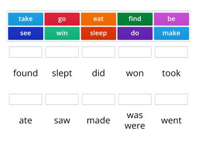 Past Simple Irregular verbs