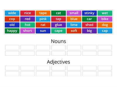 Nouns/Adjective Sort