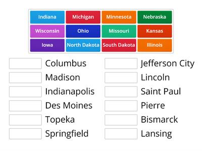 Midwest States & Capitals