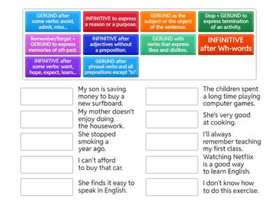 B1 Gerund or infinitive: basic rules